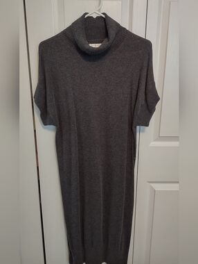 Worthington Women Short Sleeve MIDI Sweater Dress, Size Of Large Gray - Soft